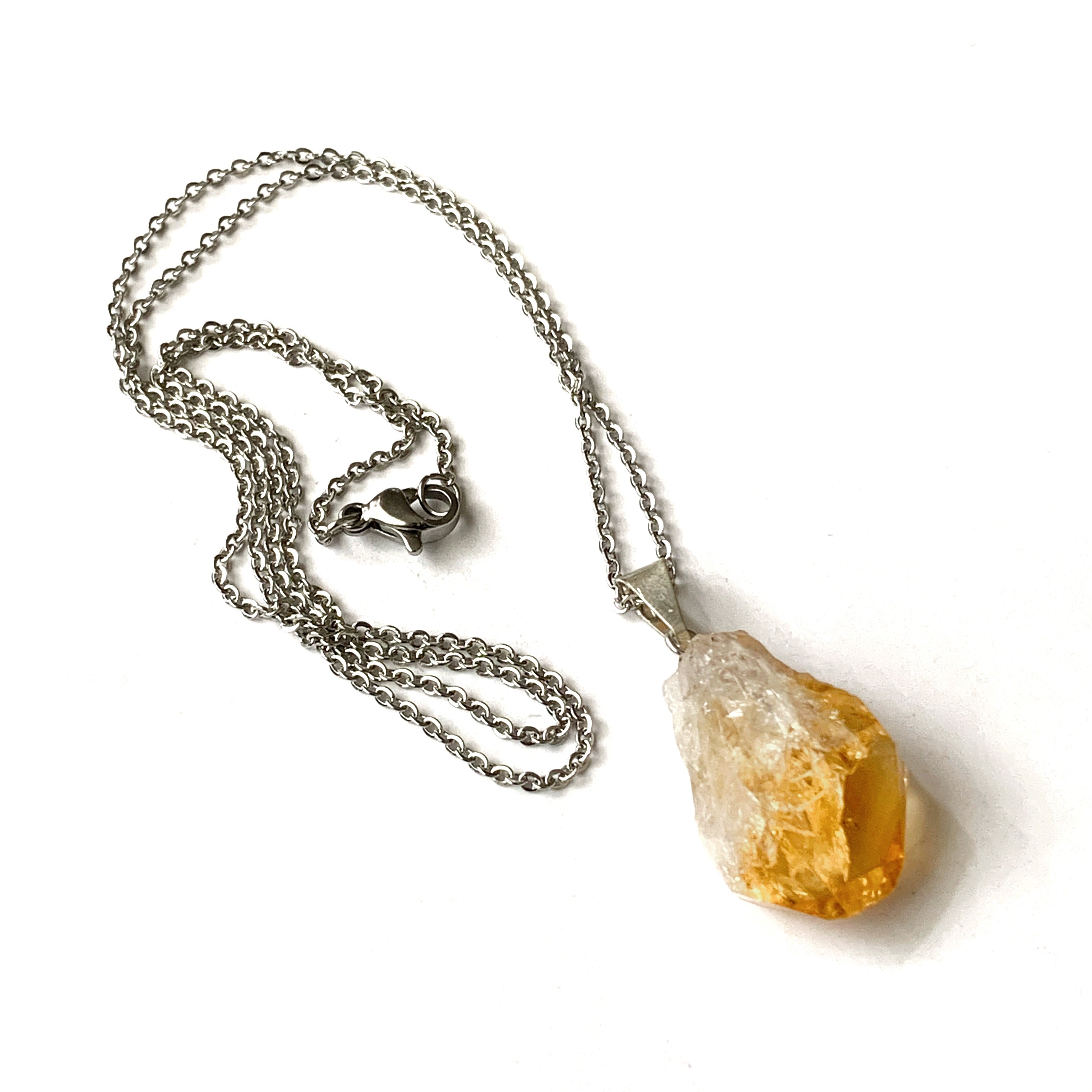 Rough Citrine Necklace